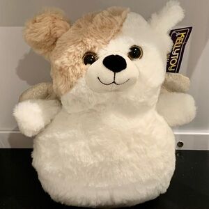 Kellytoy Original 2018 Dog with Wings 11” Height White Beige Toy Plush Puppy NWT